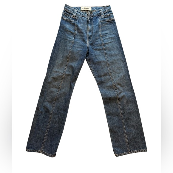 Reformation 70's High Rise Stud Jeans in Medium Wash - Picture 2 of 10